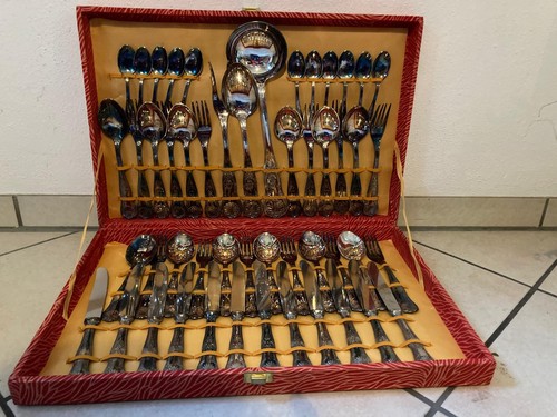 Besteck koffer versilbert - ,